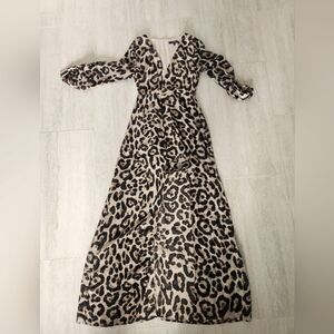 Leopard Short Romper with Train